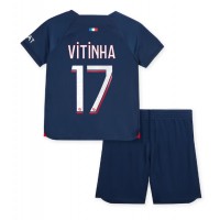 Echipament fotbal Paris Saint-Germain Vitinha Ferreira #17 Tricou Acasa 2023-24 pentru copii maneca scurta (+ Pantaloni scurti)